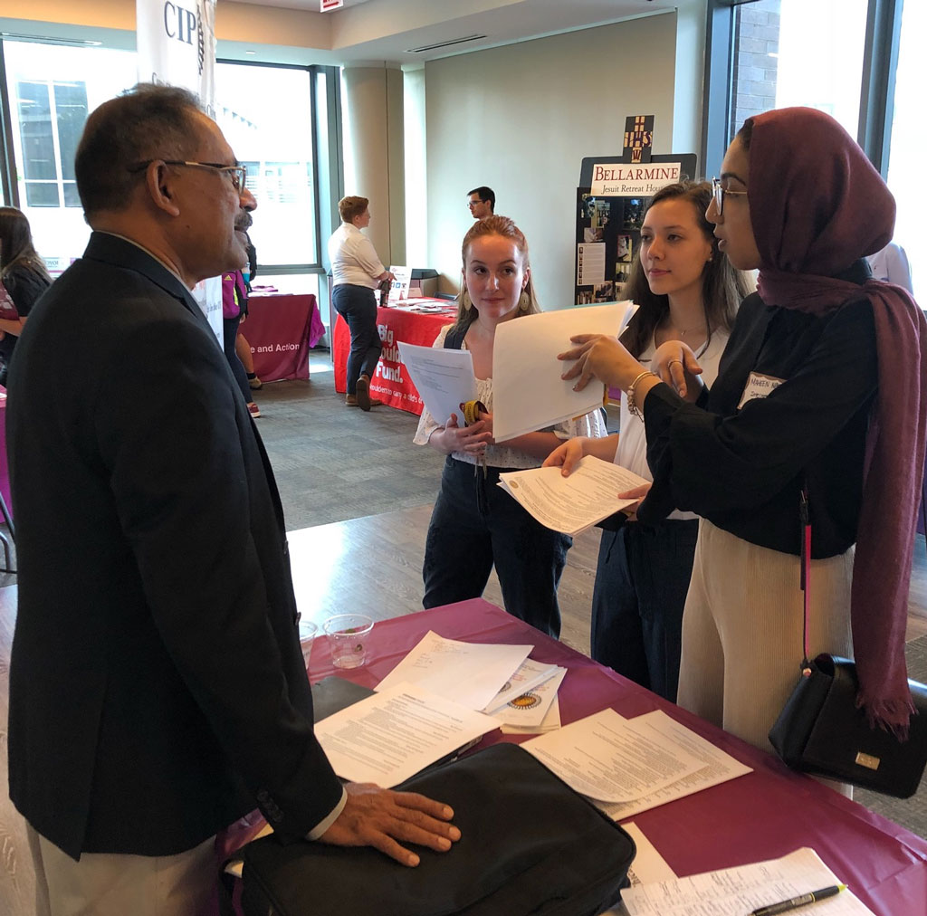 George Palamattam at Career Fair LUC 2018